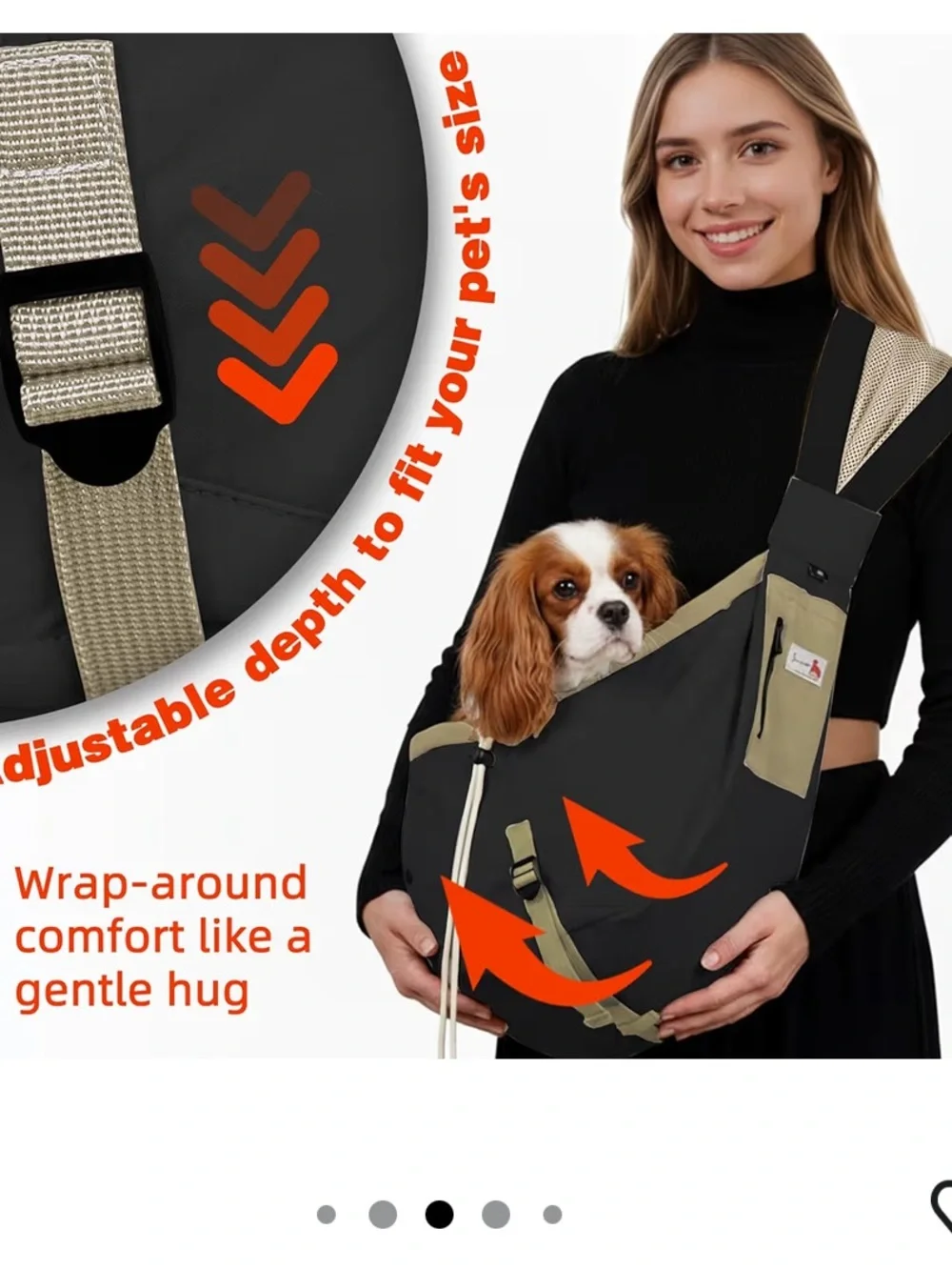 Dog Carrier Sling for Small Dogs & Cats Under 20 lbs,Hands Free for Travel NEW